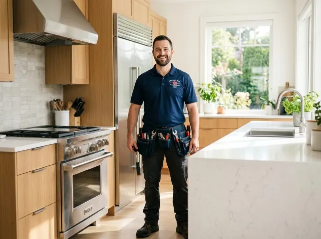 Appliance Repair Hero technician in a Atglen, PA kitchen after an appliance repair